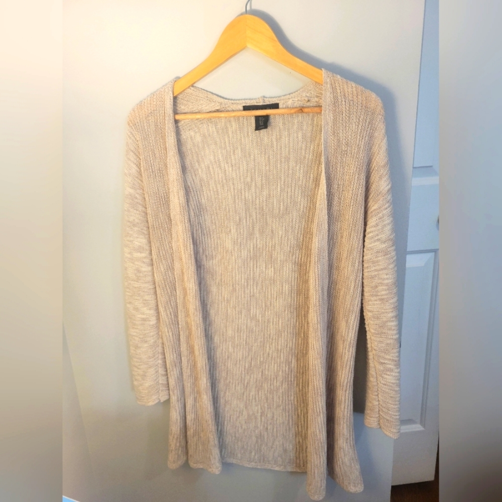 Tahari linen blend cardigan